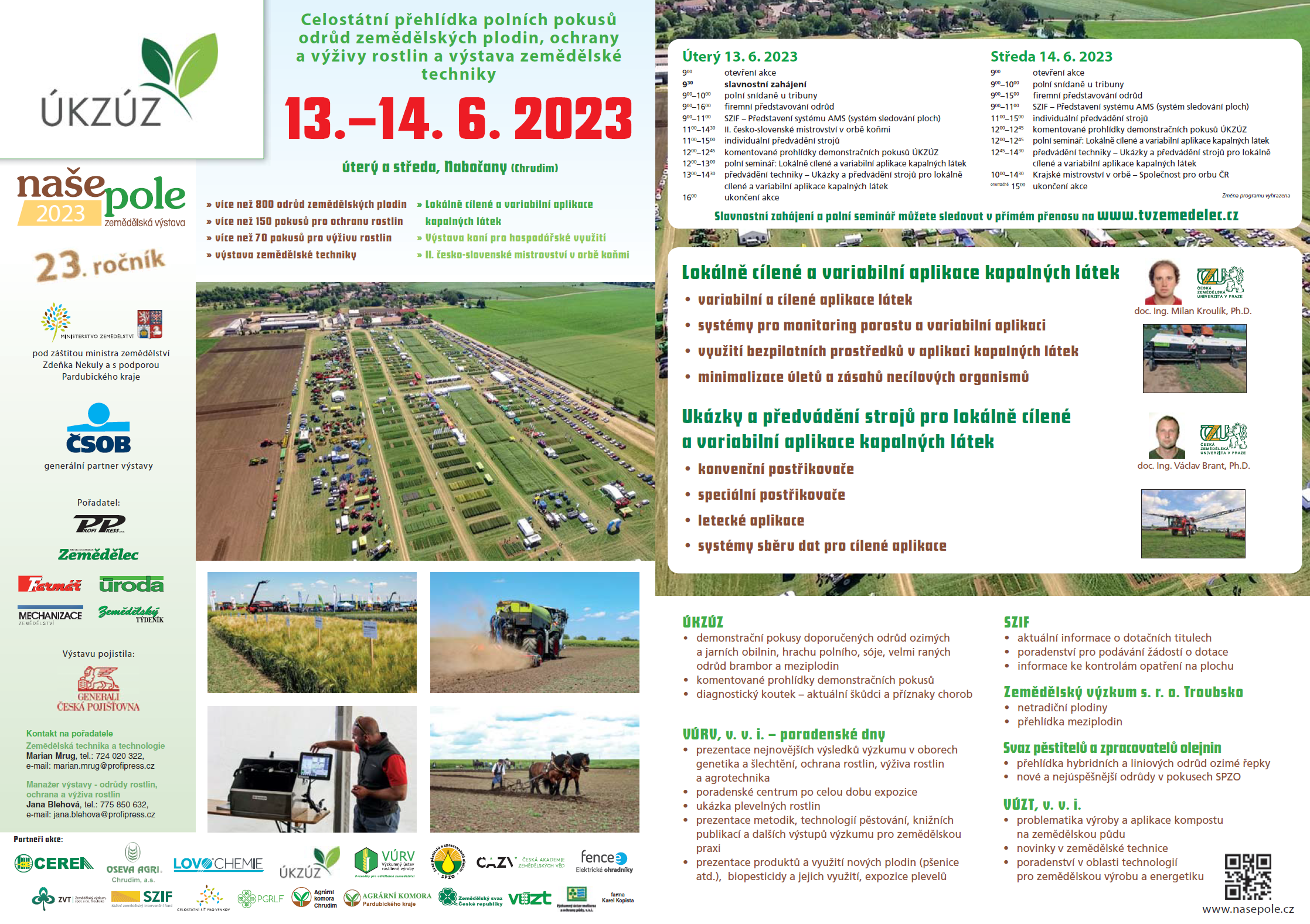 Pozvánka na výstavu Naše Pole 2023